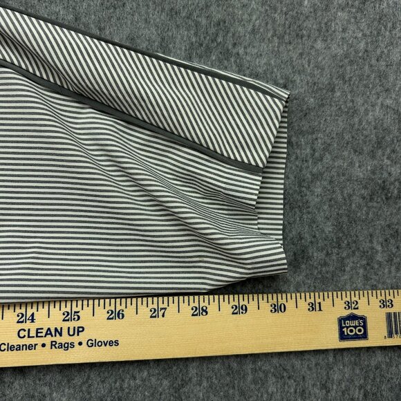 Athleta Pull On Brooklyn Textured Ankle Pants Women's Size 14 Tall Gray Striped - Picture 11 of 13